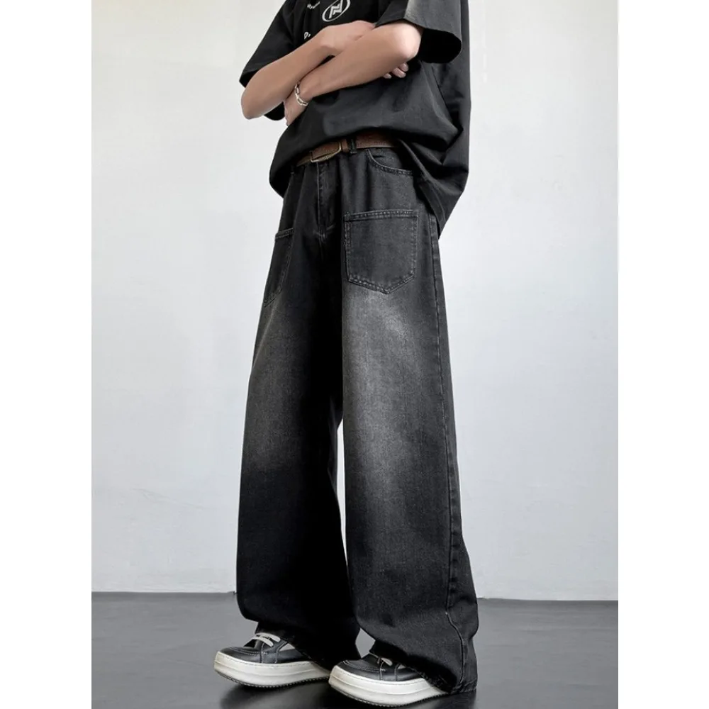 

Unisex Streetwear Hip Hop Dance Pants Loose Fit Trousers Oversized Urban Jogger Street Dance Clothing Men Baggy Jeans Wide Leg