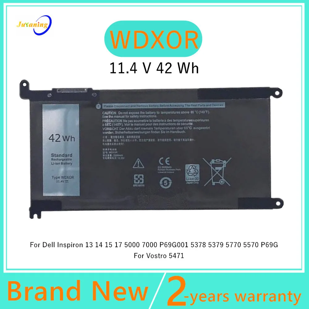 

WDXOR Laptop battery For Dell Inspiron 13 5000 5368 5378 5379 7378 7368 14 7460 7472 0FC92N 03CRH3 0T2JX4 P74G WDX0R Y3F7Y