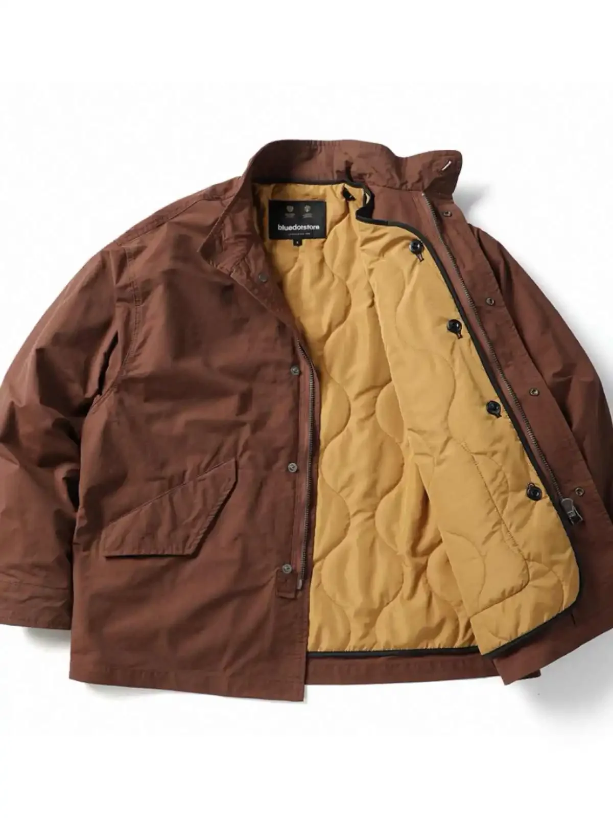 سترة قصيرة كلاسيكية من رأس المال الياباني بتصميم أمريكي عتيق فضفاض غير رسمي وياقة واقفة سميكة لمعطف الدفء العلوي #6