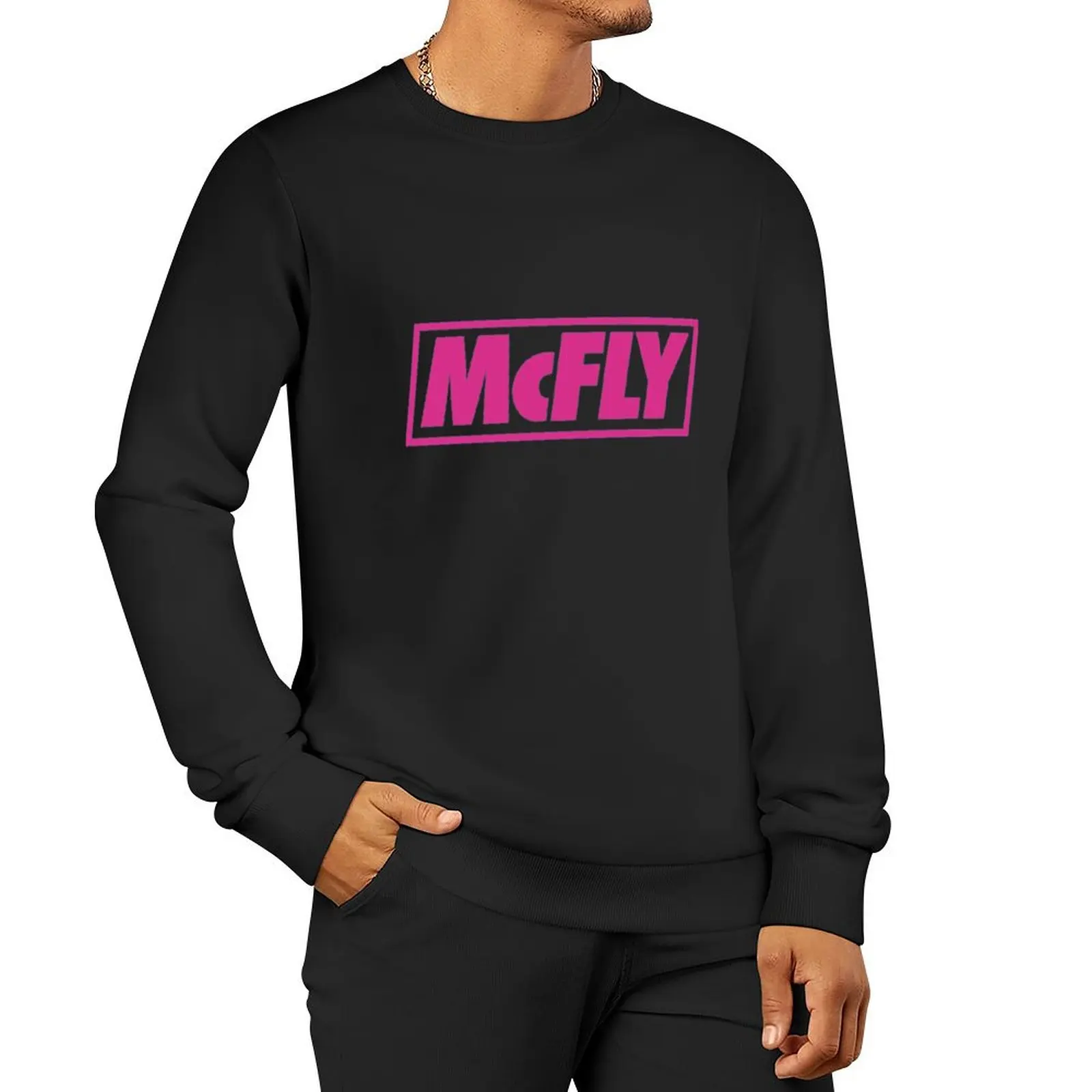 

mcfly new logo 2020 in pink young dumb thrills Pullover Hoodie male clothes korean autumn clothes sweatshirt men