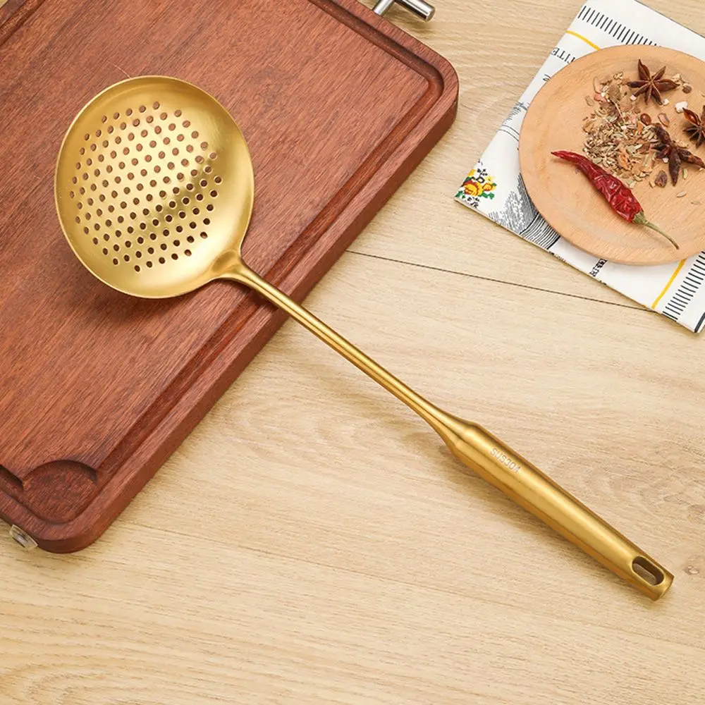 Nonstick Gold Rice Spoon Cooking Tools Tableware Kitchen Utensils Strainer Spoon Soup Ladle Spatula Fried Shovel Turners