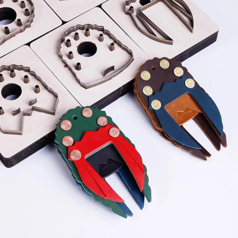 DIY Tools Retro Native American Head Keychain Leather Craft Cut