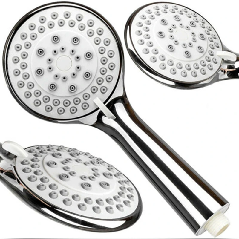 Multifunctional Shower Head Handheld Shower Head Water Saving Belt 1.5M Hose Silver