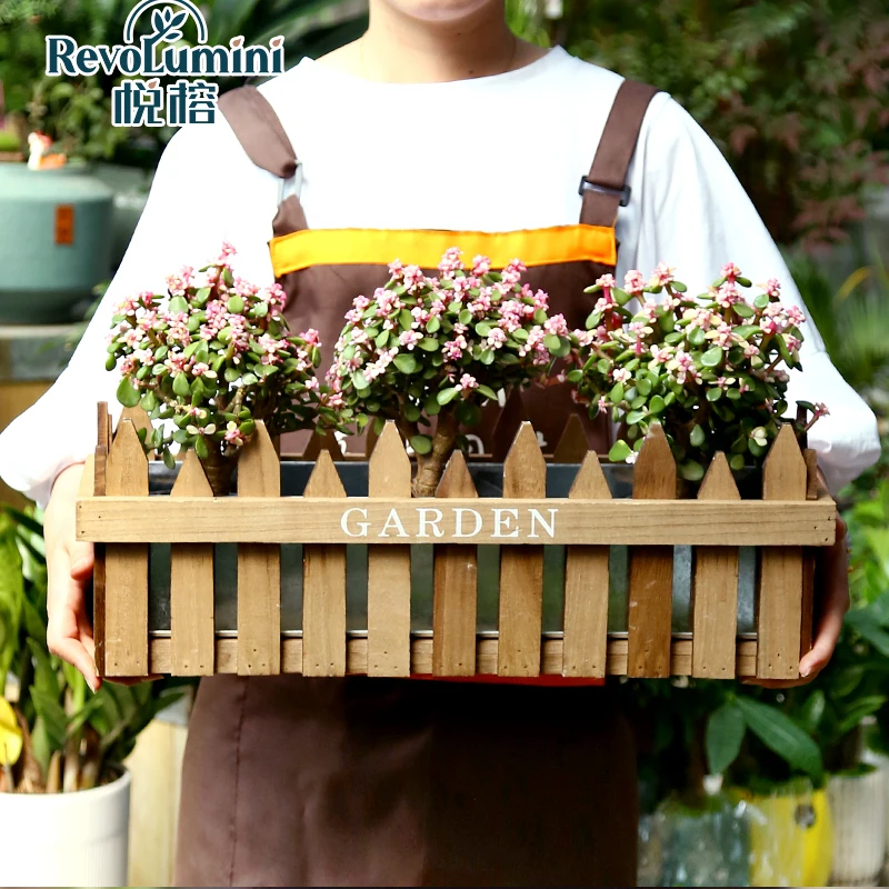 

Indoor furniture flower pot solid wood flower box household balcony desktop decoration creative rectangular preservative potted