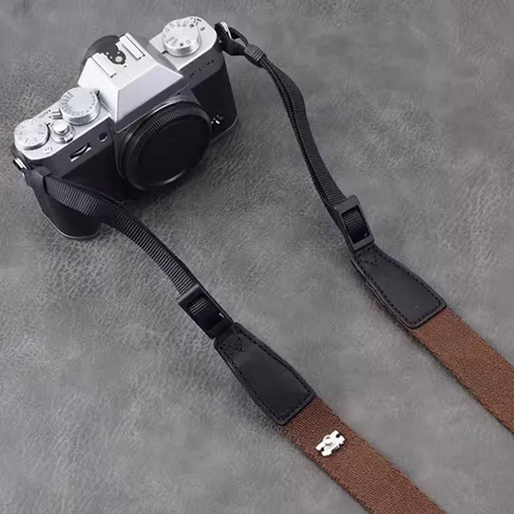 Universal Camera Strap Adjustable Cotton Leather Camera Strap DSLR Cameras Suitable For Fuji Sony Leica Camera Strap