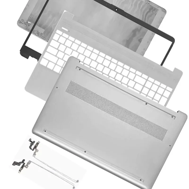 

For HP 15-DY 15T-DY 15-EF 15S-EQ 15S-FQ TPN-Q222 LCD Back Cover Front Bezel Hinges Palmrest Bottom Case Silver