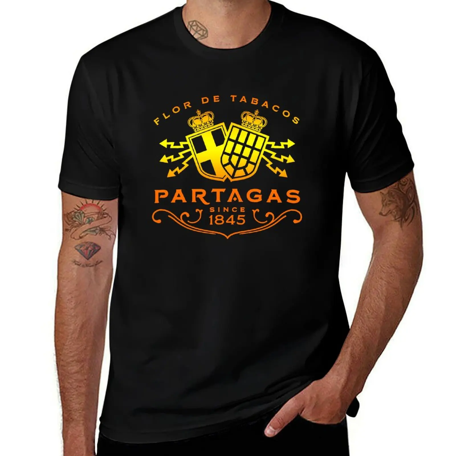 Camiseta con estampado de partagas para hombre, camiseta de cigarros para hombre, camisas de algodón, camiseta de lujo con camisas suaves
