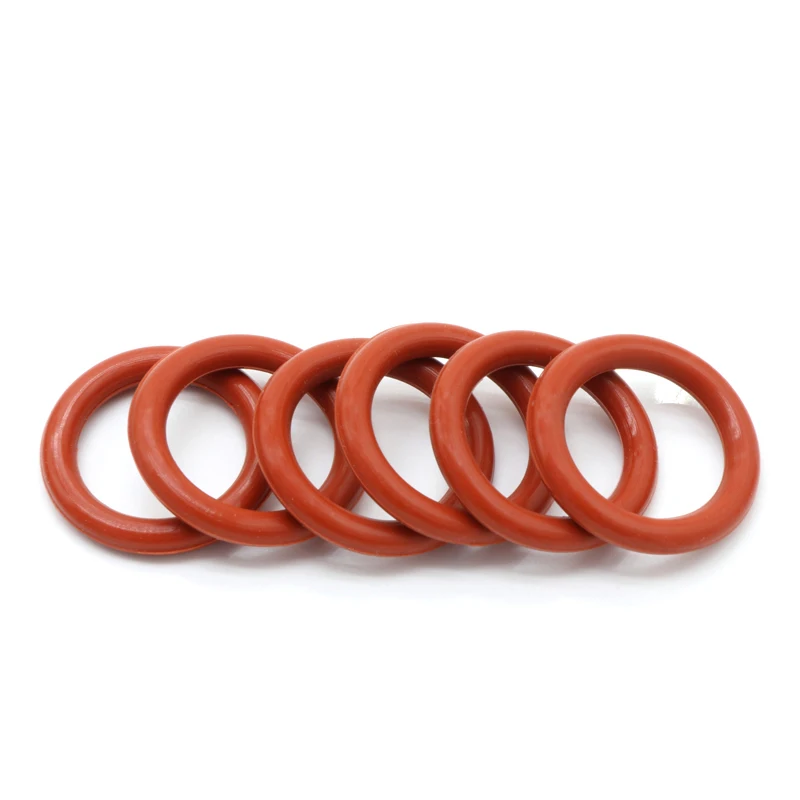 VMQ Rode Siliconen O-Ring OD 8-90mm Dikte CS 2.4/3.0/3.5mm Food Grade Afdichtring Waterdichte en Geïsoleerde Pakkingring
