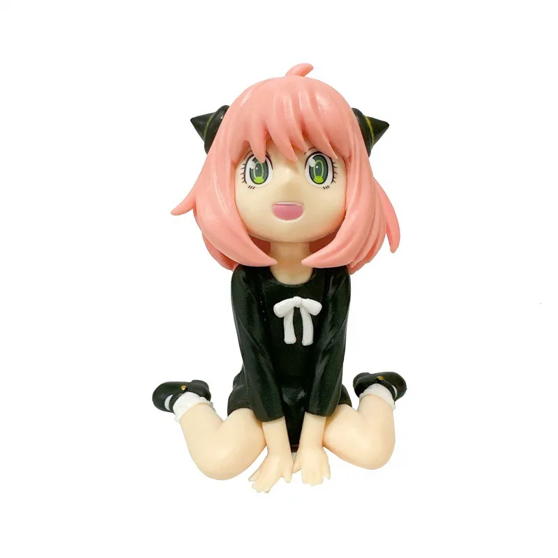 Figurine d'anime en PVC pour enfants, éventuelles Y × FAMILY, Anya Forger, modèle mignon à genoux, nouilles instantanées, presse, cadeau de jouets, figurine d'action, renforcement, 9cm