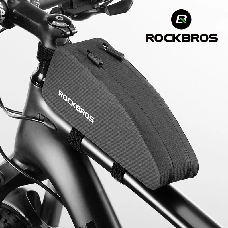 

ROCKBROS Bicycle Bag Rainproof Cycling Top Front Tube Frame Bag Large Capacity MTB Road Bicycle Pannier Black Bike Accessories