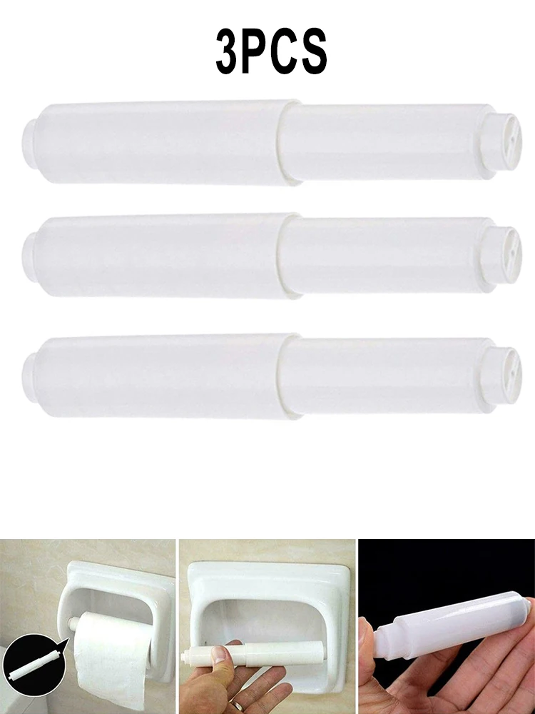 Toilet Tools Toilet Roll Spindles 3Pcs Flexible Insert-Spring Replacement Roll Holder Roller Spindle High Quality
