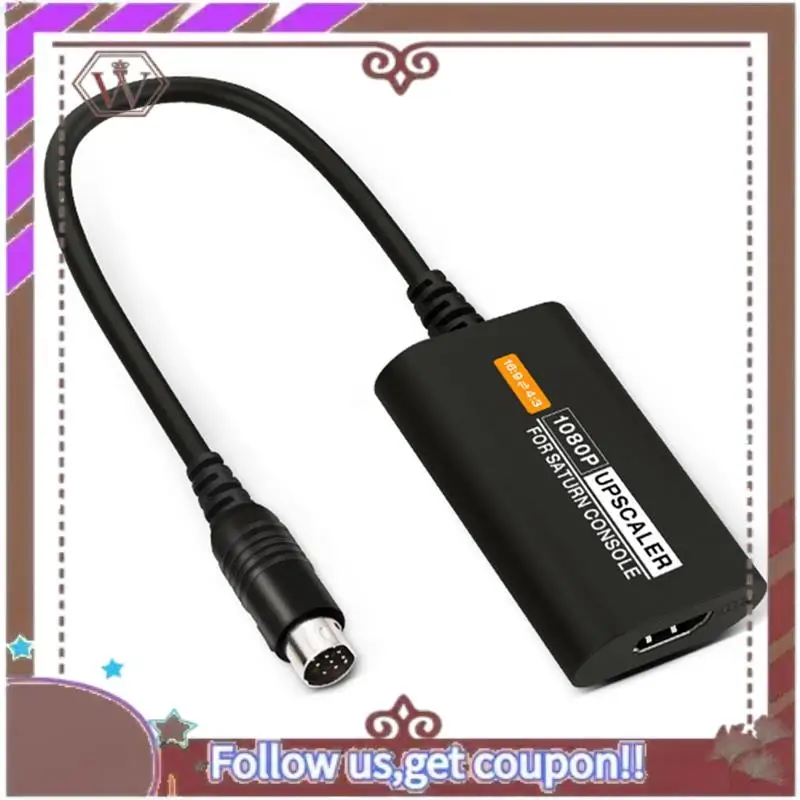 ABBG-For Sega SS Saturn - محول متوافق Saturn 16:9/4:3 محول S-Video 1080P