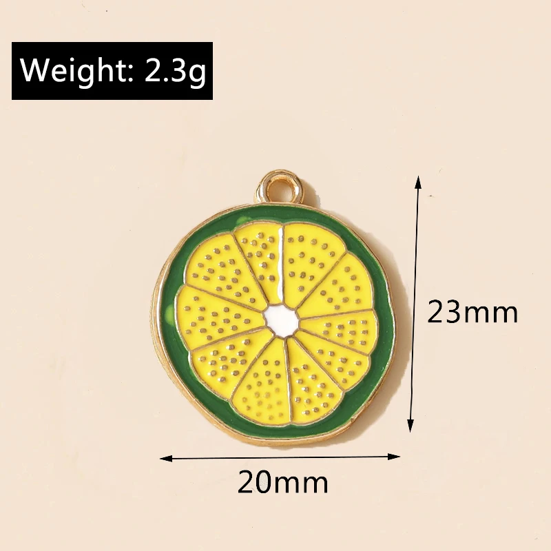 Leslie 10 Stück Niedliche Frucht-Anhänger Kohl Pilz Ananas Zitrone für DIY Ohrringe Armband Halskette Schmuckherstellung – Detail 19