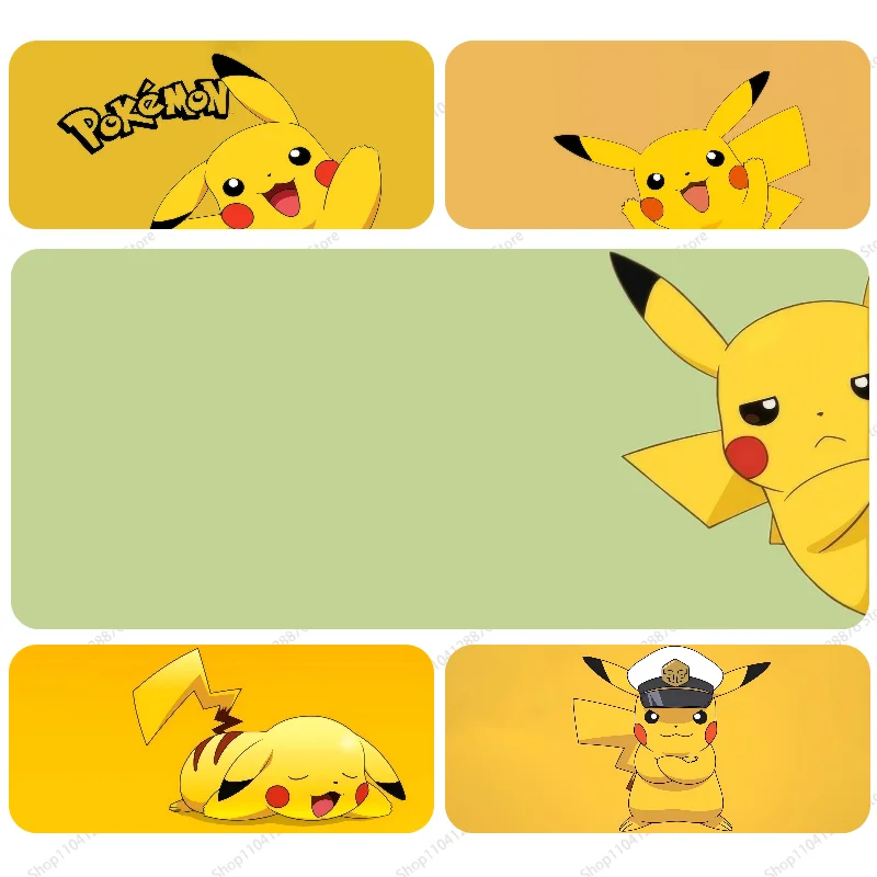 P-Pokemon Anime P-Pikachu Mousepad Gaming Mouse pad Gamer Pc Accessories Deskmat Keyboard Mat Desk Protector Mause Pads