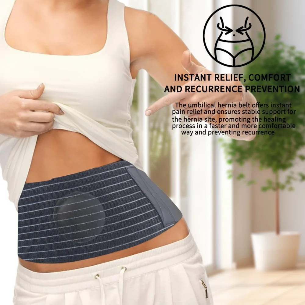 Adjustable Umbilical Hernia Belt Breathable Comfortable Abdominal Binder Durable Slim Design Hernia Support Pad For Women Men
