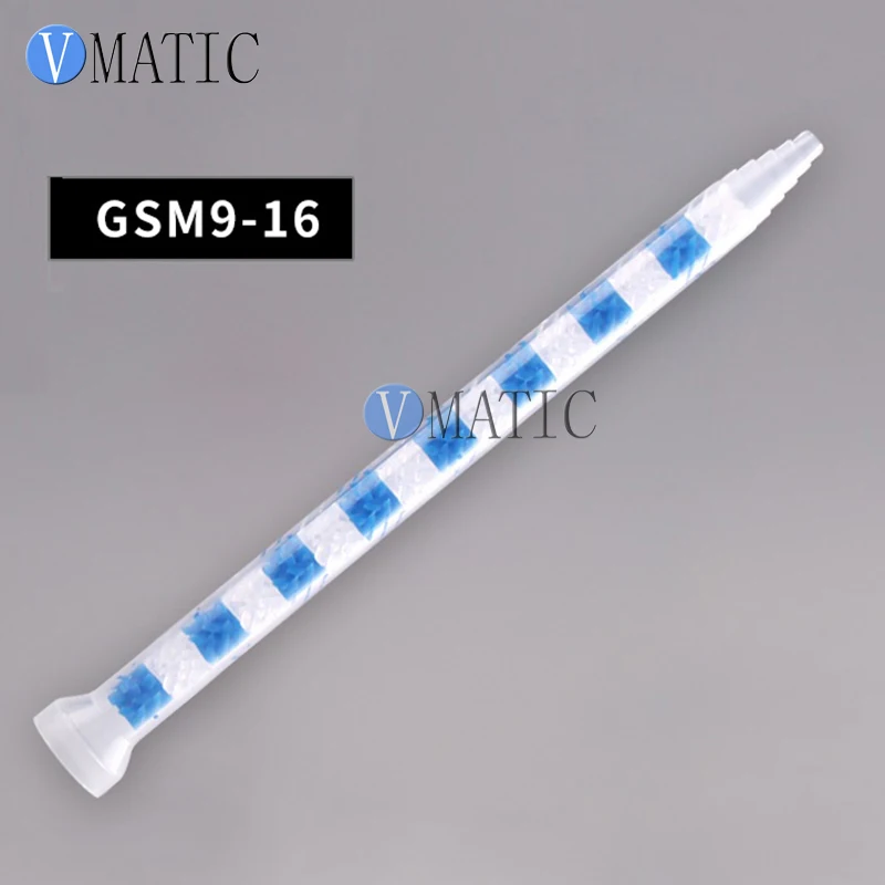 

Бесплатная доставка, 10 шт. GSM9-16, универсальное использование, дозатор клея, пластиковая статическая насадка для смешивания, AB трубка для смешивания клея