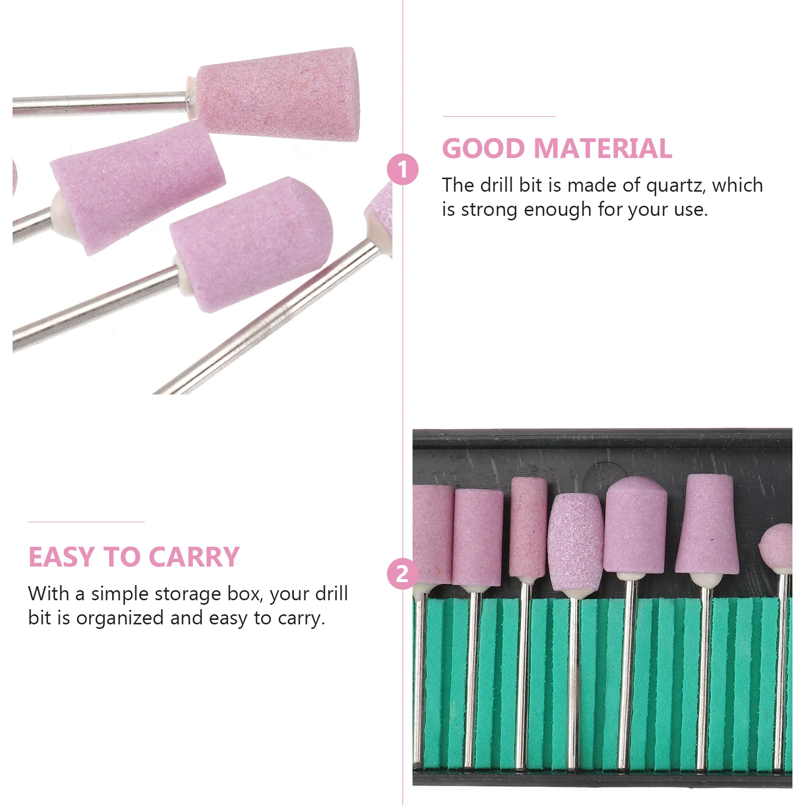 طحن كهربائي لآلة حفر الأظافر، مجموعة أدوات مانيكير، لقم ثقب نظيفة للبشرة للصناعي الطبيعي #4