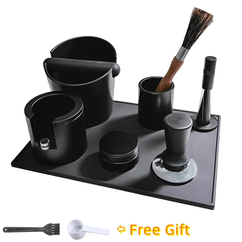 Coffee Tamper Silicone Pad Coffeeware Coffee Tamping Station Knock Box Barista Tools Anti-Skid Latte Tamping Mat