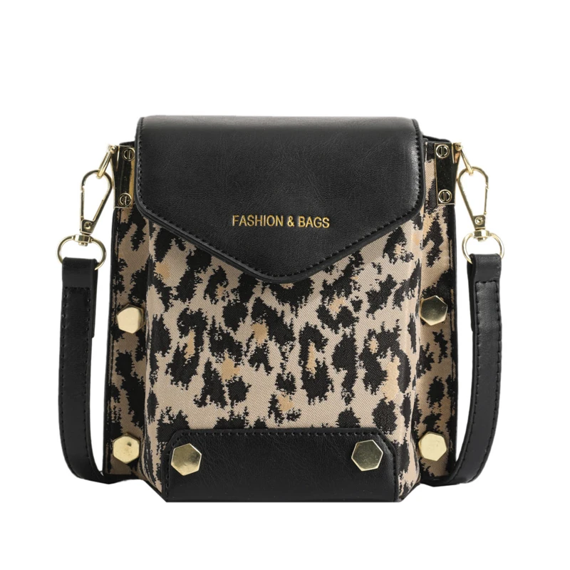 PU Leopard Print Large Capacity Shoulder Bags Hasp Bucket Versatile Crossbody Bags for Women 2024 Fashion Tote Classic Style