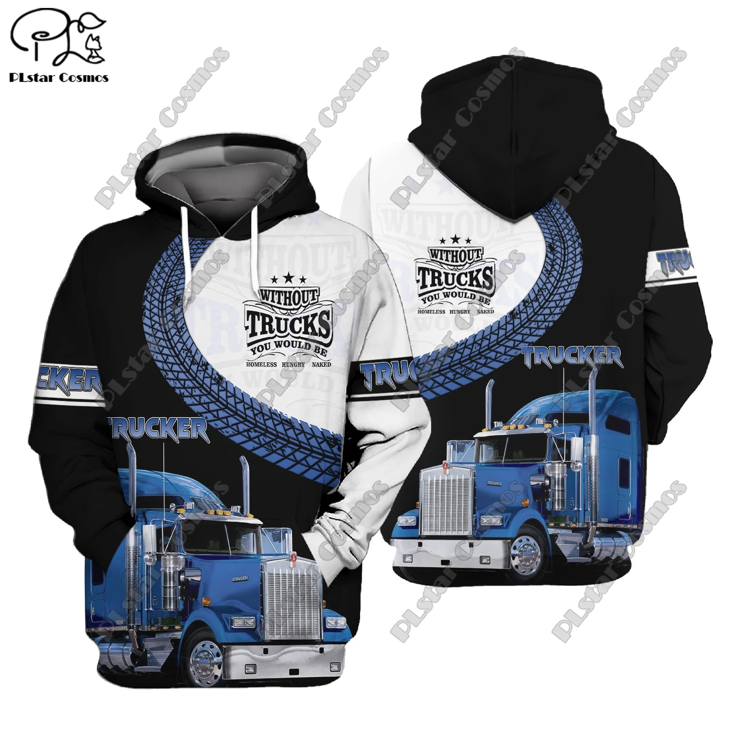 3D printing new car series truck school bus tractor art unisex clothing fun casual hoodie/sweatshirt/zipper/jacket/T-shirt Q-8