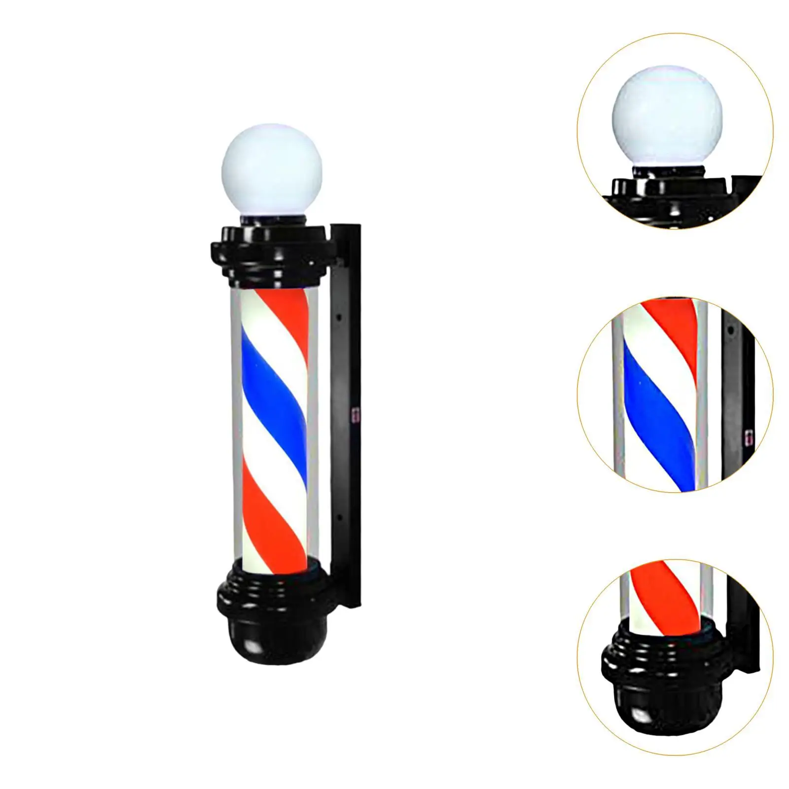 Barber Pole Light Sturdy Salon Open Sign Light for Barbershop Outdoor Indoor