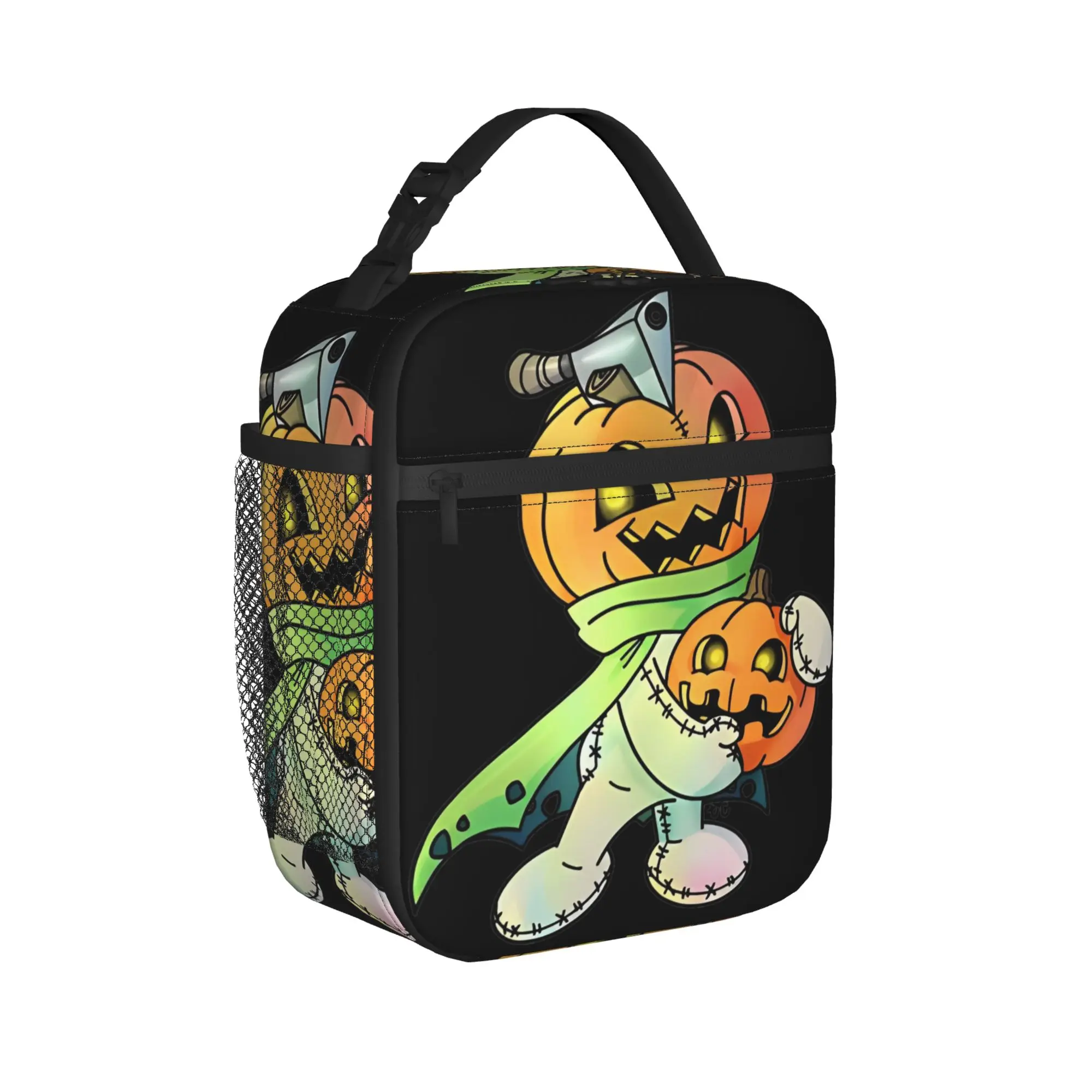 Pumpkinmon Digimon Insulated Lunch Bag Thermal Bag Lunch Container Digital Monsters Anime Large Lunch Box Tote Food Bag Outdoor
