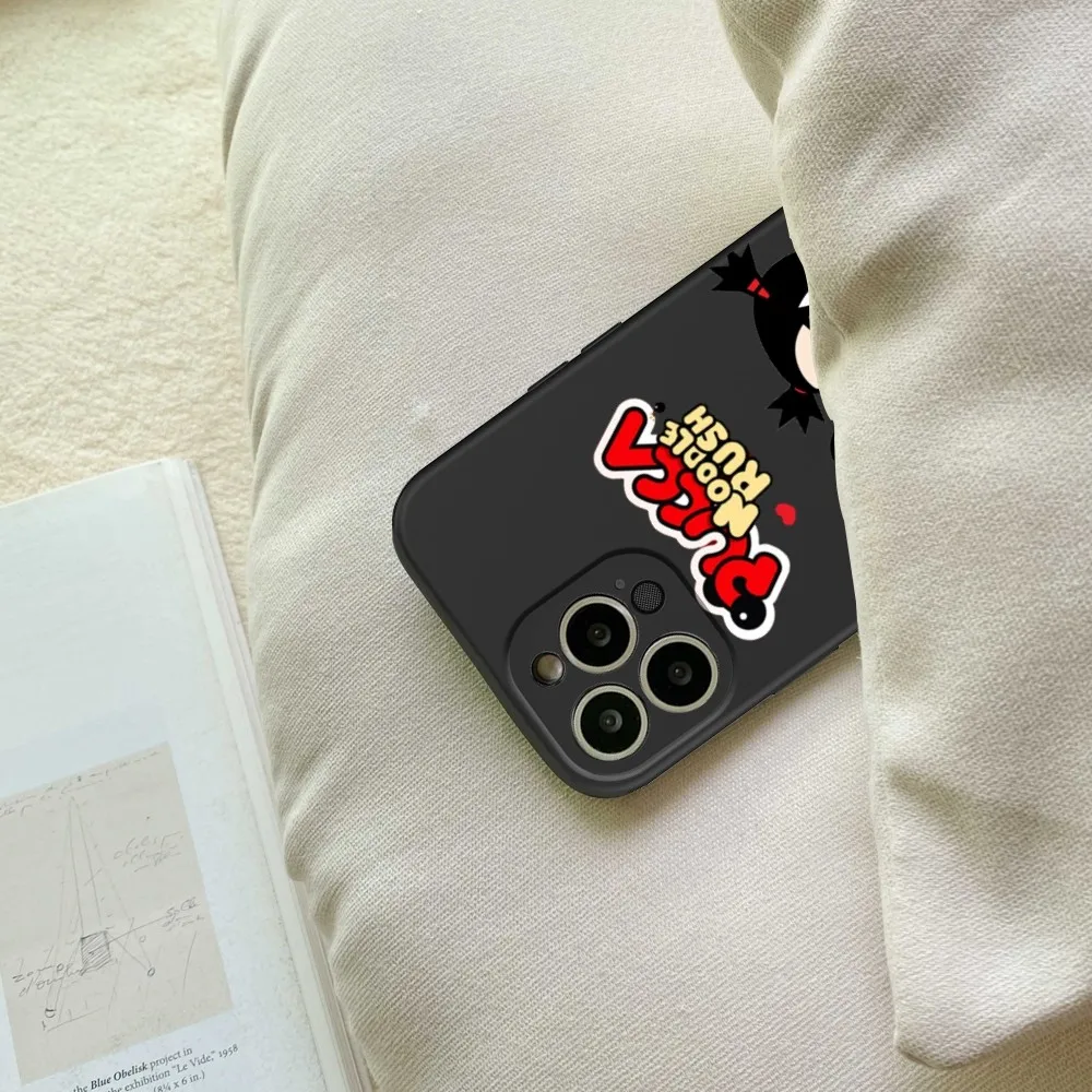 Fashion Cute cartoon Pucca Phone Case FOR IPhone 15 14 11 12 Pro 8 7 15 Plus 13 Pro MAX XR XS MINI Black Soft Covers