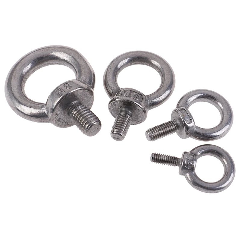 1pc Durable 304 Stainless Steel Easy To Carry Eye Bolt Ring Hole Marine Lifting Eye Screw Used In Kayaking