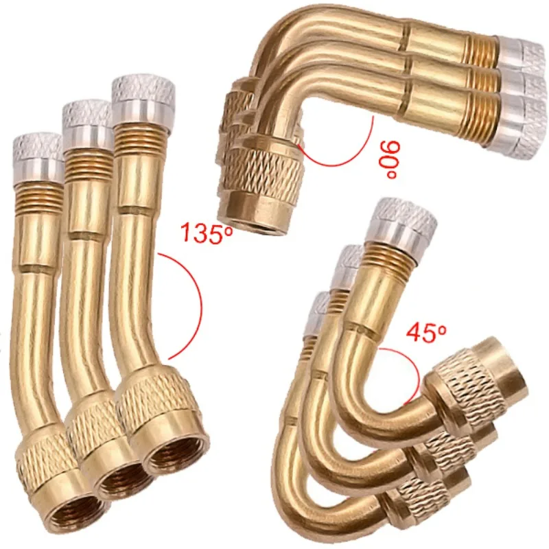 

Универсальные автомобильные клапаны для шин, удлинительная трубка для накачивания, адаптер 45/90/135 градусов, разъем для клапана для мотоцикла и велосипеда, аксессуары
