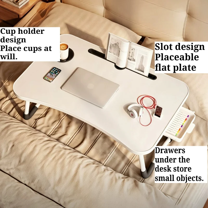 Computer Folding Table Office Workstations Bedroom Portable Study Desks Sedentary Writing Reading Gaming Dorm Bedroom Furniture