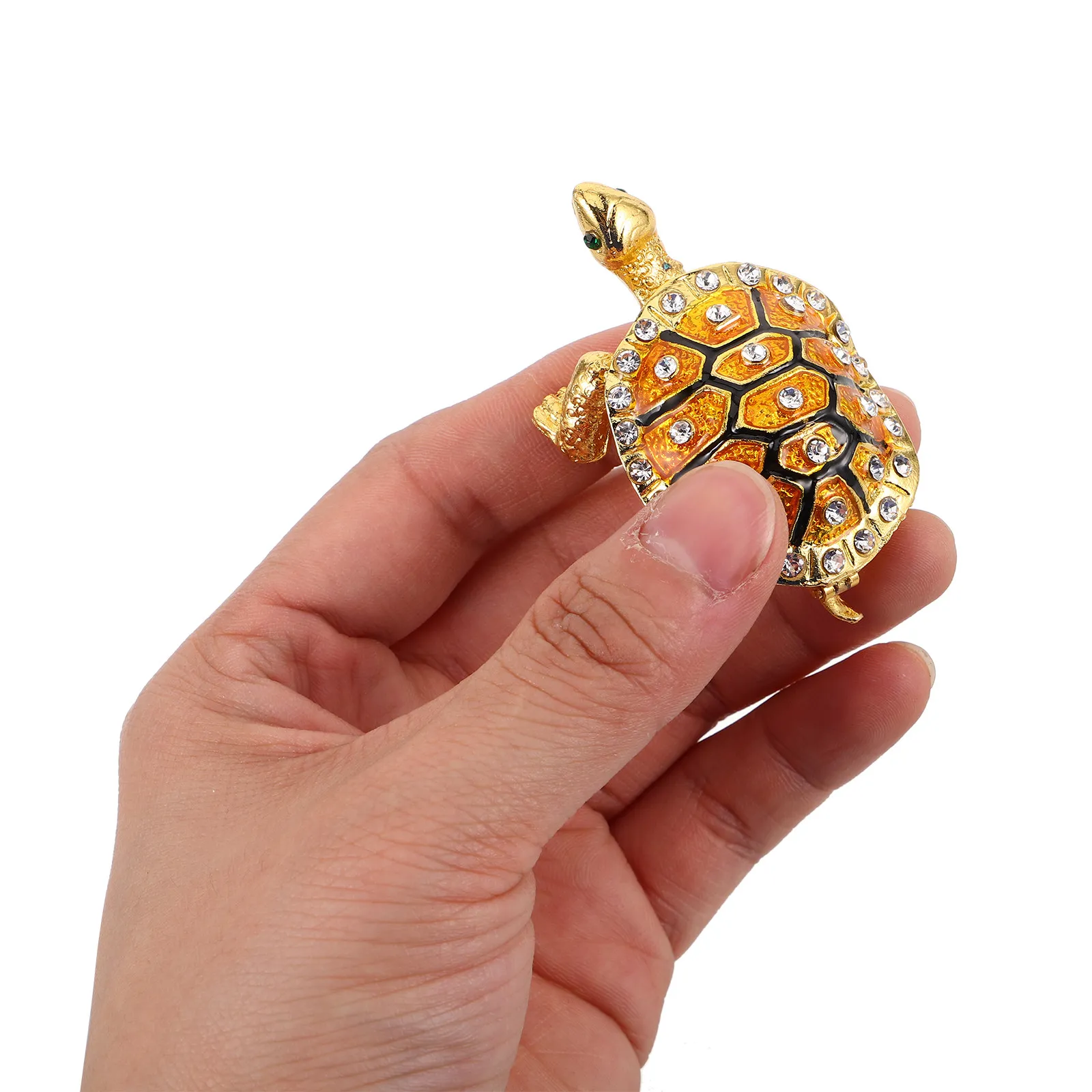 

Винтажная шкатулка для украшений в форме черепахи, металлическая шкатулка в европейском стиле для хранения колец, серег и мелких предметов, декоративная настольная шкатулка