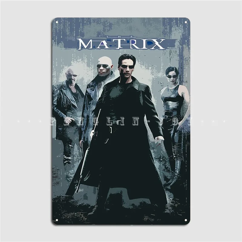 The Matrix Metal Plaque Poster Cinema Garage Club Bar Customize Poster Tin Sign Poster