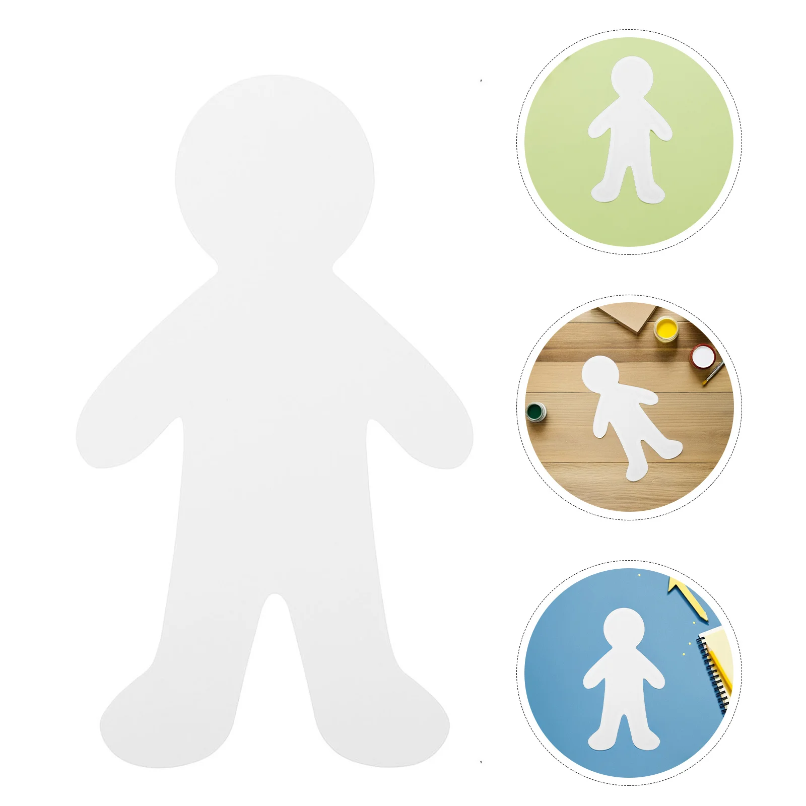 

40Pcs White Blank People Cutouts Cardboard Shapes Kids Painting Crafts Crafts Party Classroom Decoration Supplies