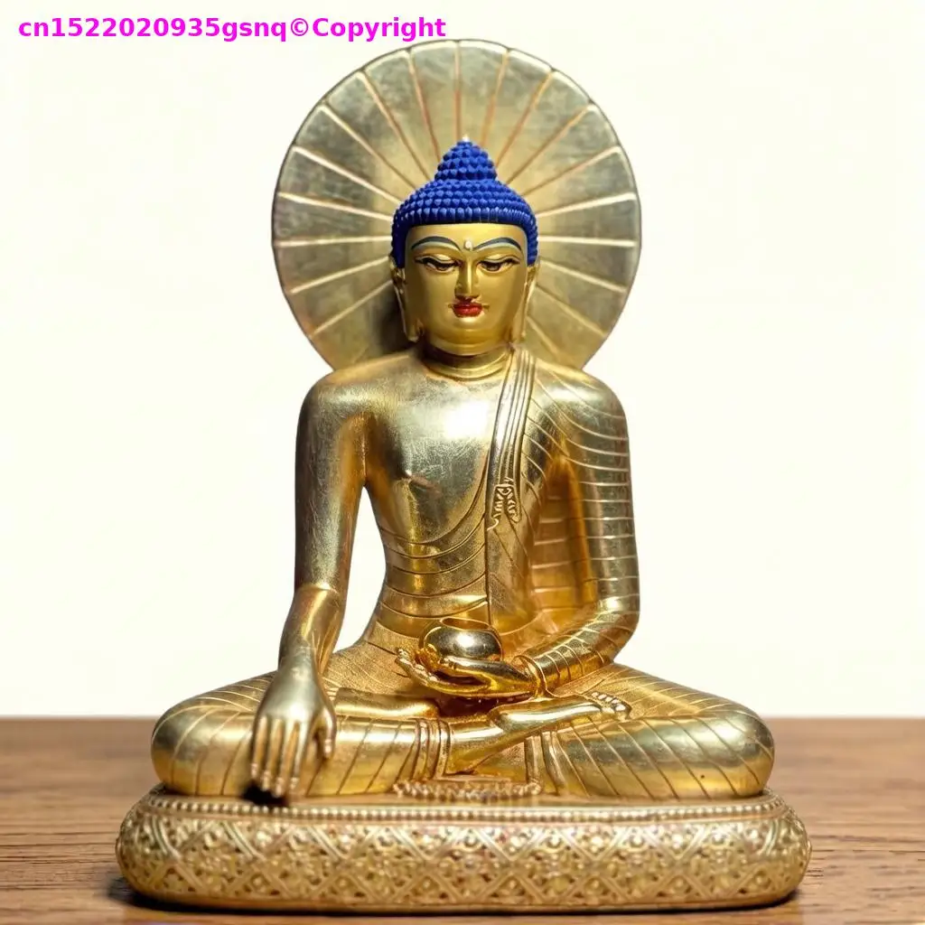 

high quality handmade copper Buddha figure Shakyamuni Sitting Buddha COPPER Buddha statue Altar monk lama worship 15cm