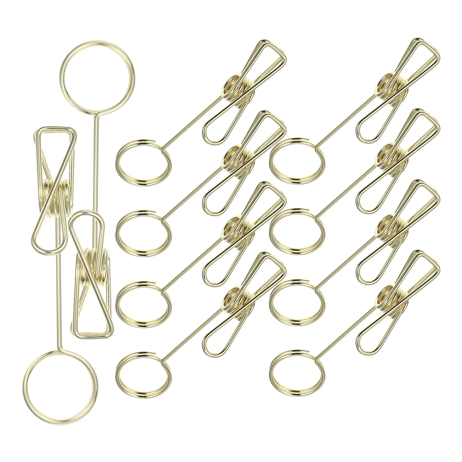 

10Pcs Photo Clip Multi-Purpose Metal Photo Card Holder Desktop Table Sign Holder Memo Message Stand for Wedding Party Home