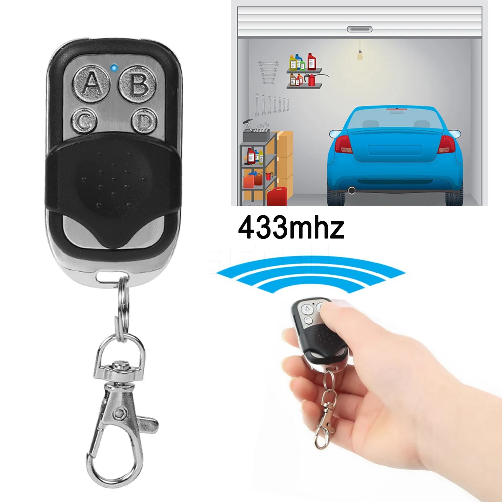 

4 Channel 433mhz Cloning Gate Garage Remote Control Universal Wireless Copy Code Electric Cloning RF Transmitter ABCD