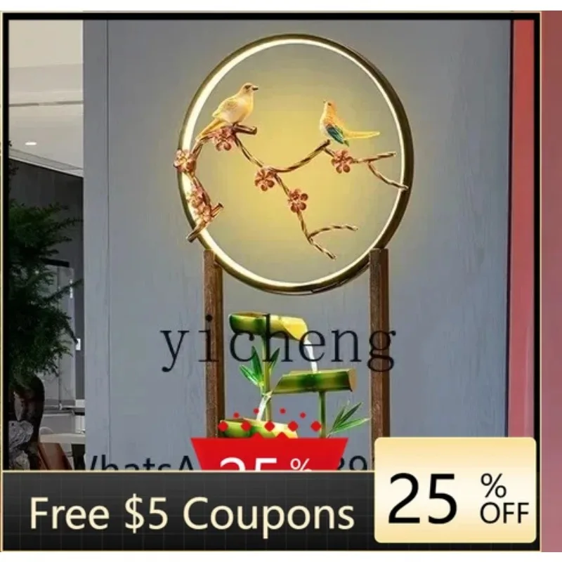 

BJ Modern Chinese Style Bamboo Rockery Living Room Ornament Circulating Water Decoration Landscaping Opening Gift