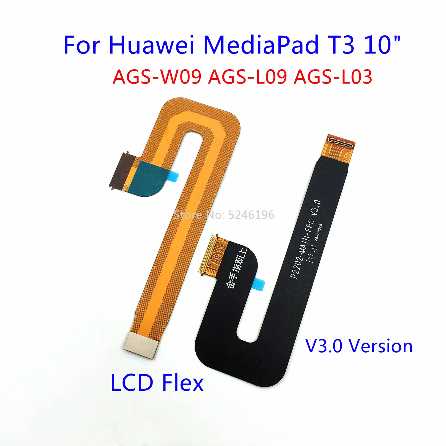 

1pcs LCD Display Flex Cable Connect Mainboard Flex Cable For Huawei MediaPad T3 10" AGS-W09 AGS-L09 AGS-L03 ReplacePart.
