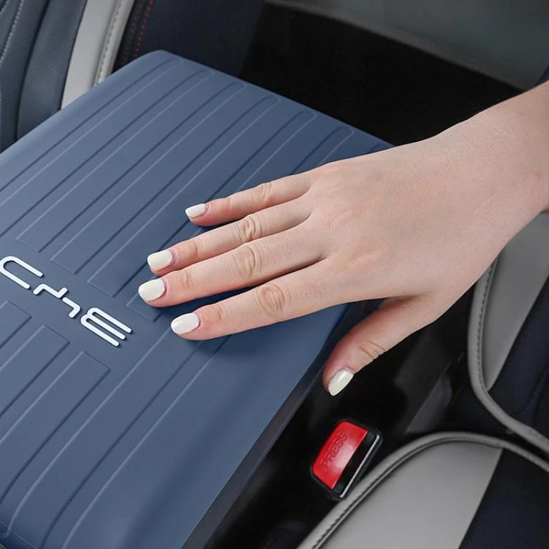 BYD Atto 3 مسند الذراع الغطاء الواقي ل BYD Atto 3 Yuan Plus 2022-2024 مسند ذراع السيارة غطاء صندوق السيليكا حماية السيارة الداخلية #6