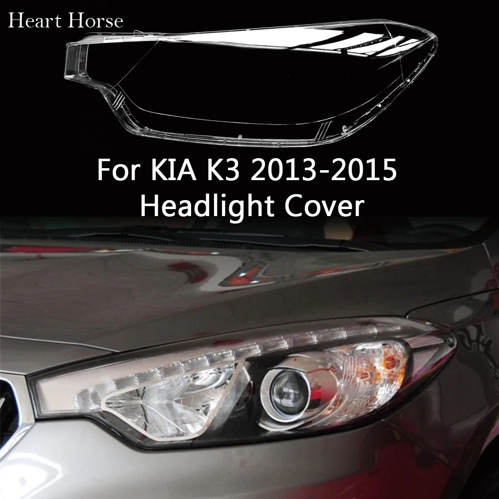 

Car Headlight Cover Headlamp Masks For KIA K3 2013 2014 2015 Headlight Glass Cover Lampshade Cover Plexigla Shell Lens Shell