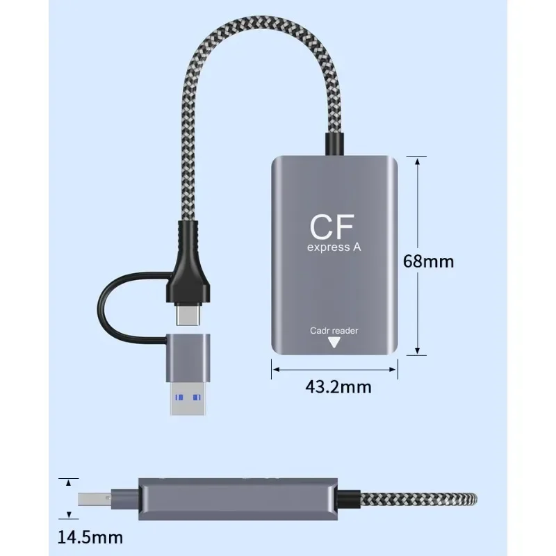 قارئ بطاقة CF Express & SD ، USB ، 10Gbps ، نوع C ، محول بطاقة الذاكرة ، القراءة لنظام Android ، Windows ، Mac