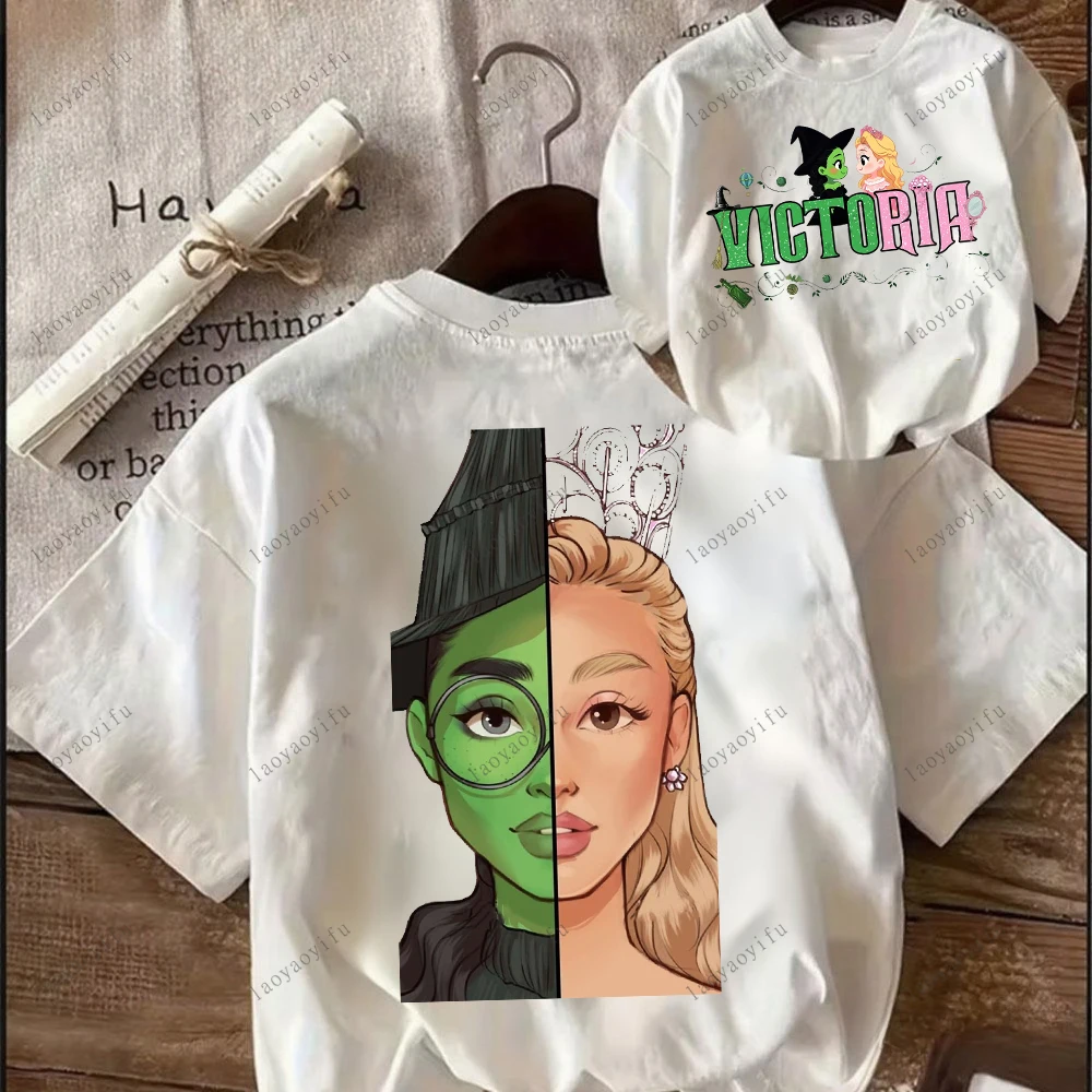 

Magical Wicked Printed T-shirt Tops Women T Shirt Cotton Aesthetic Clothes Short-sleeve O-neck Streetwear Tees