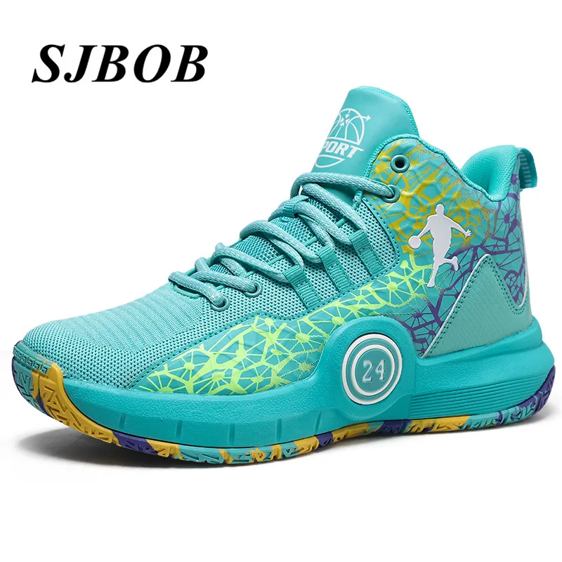 

Fashion Men's Basketball Shoes High Top Mesh Men Basketball Sneakers Anti-Shock Anti-Slip Training Sneakers Unisex Tenis Hombres