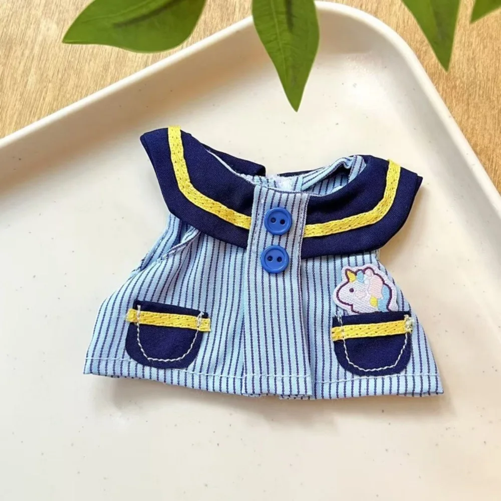 ل 15/17 سنتيمتر Labubu ملابس دمى تنورة زرقاء فستان الدمى اكسسوارات تغيير فستان الجلوس حفلة عيد الميلاد هدية عيد ميلاد اللعب