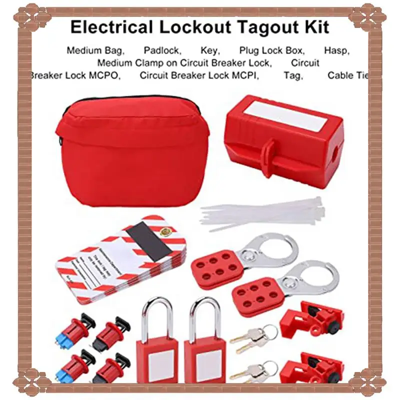 

24-Hour Delivery 5X Electrical Circuit Breaker Lockout Tagout Kit,Safty Padlock Set Plug Lock Out Tag Station Hasps For Industry