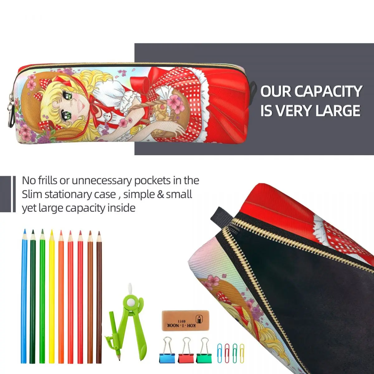 أنيمي مانغا كاندي كاندي مقلمة متعة القلم حقيبة فتاة صبي تخزين كبير الطلاب مدرسة سستة pencelcases #6
