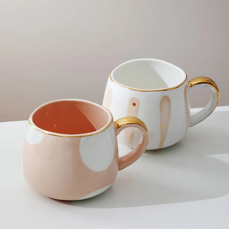 Creative Household Ceramic Coffee Mug Nordic Breakfast Milk Cup Janpanese Style Simple Couple Water Cups Affordable Luxury