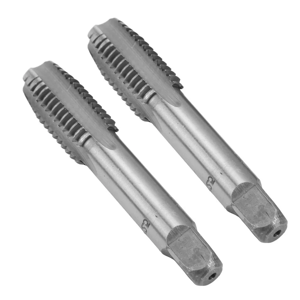 2PCS Durable High Speed Steel Hand Tap M18 x 2.5mm / M20 x 2.5mm Engraved Size Marking Thread Tap Metric Tap Automotive Repair