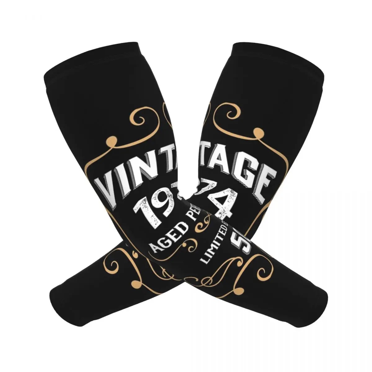 50th عيد ميلاد خمر 1974 الذين تتراوح أعمارهم بين الكمال هدية أكمام أذرع تبريد الرجال النساء الشمس الأشعة فوق البنفسجية حماية الوشم التستر الرياضة التبريد الدراجات #2