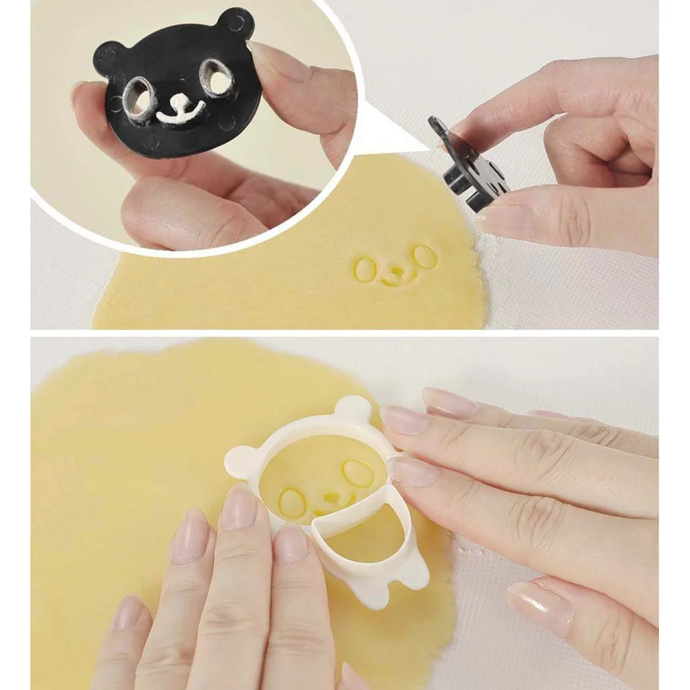 

Set of Panda DIY Cookie Cutter Sugarcraft Biscuit Mold Food Grade Plastic 6x5cm Panda Shape Baking Mold for Dough Chocolate
